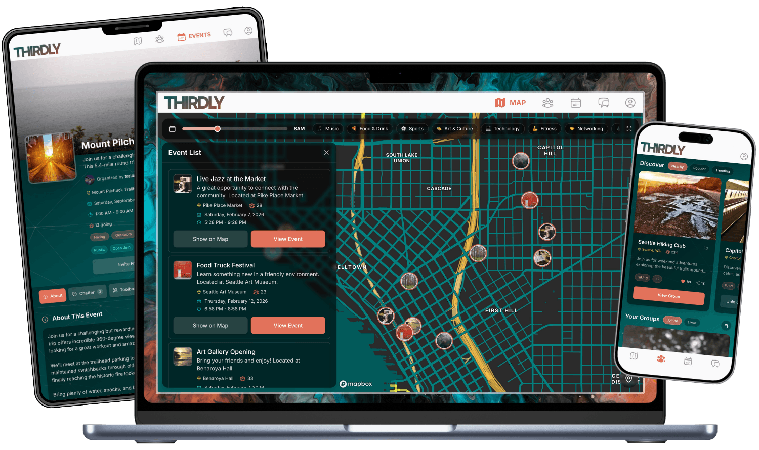 Thirdly app interface on MacBook